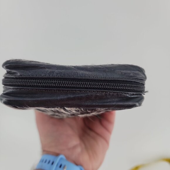 ✨Faux Fur Evening Clutch – Black & White Textured Haircalf Style – Holiday Glam✨ - Picture 5 of 9